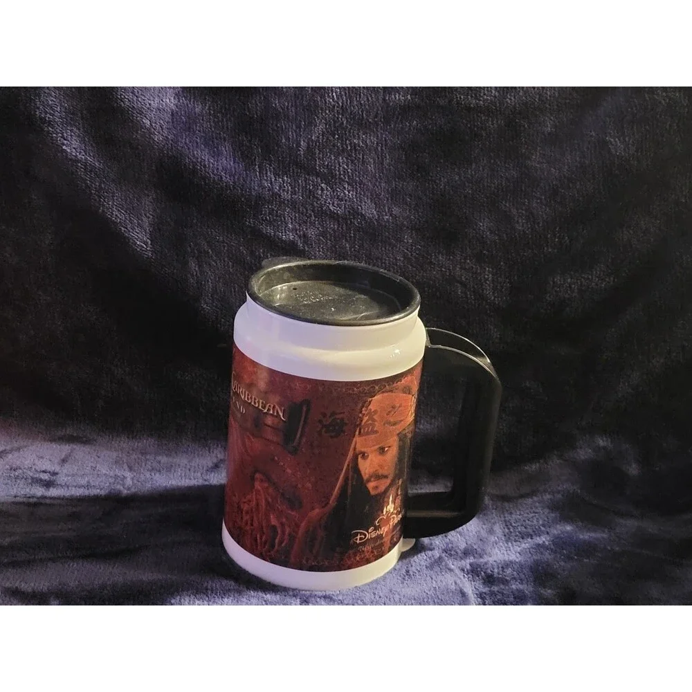 Vintage Walt Disney World Refillable Mug Lot + Pirates of the Caribbean Popcorn